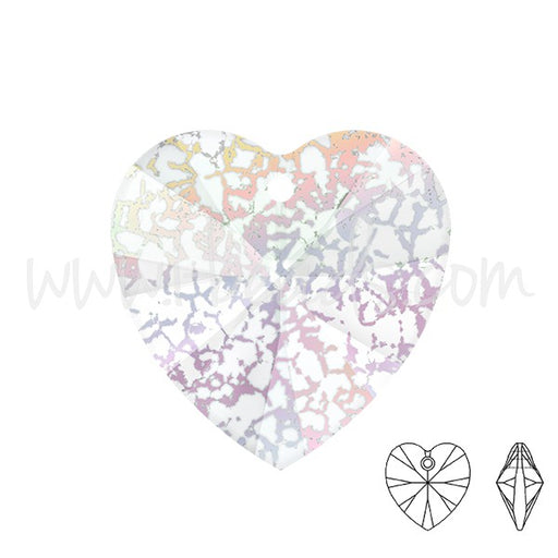 Achat Pendentif coeur cristal 6228 crystal white patina effect 10mm (1)