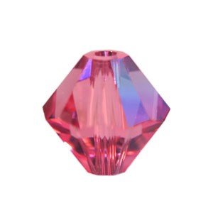 Achat Perles cristal 5328 xilion bicone rose ab 6mm (10)