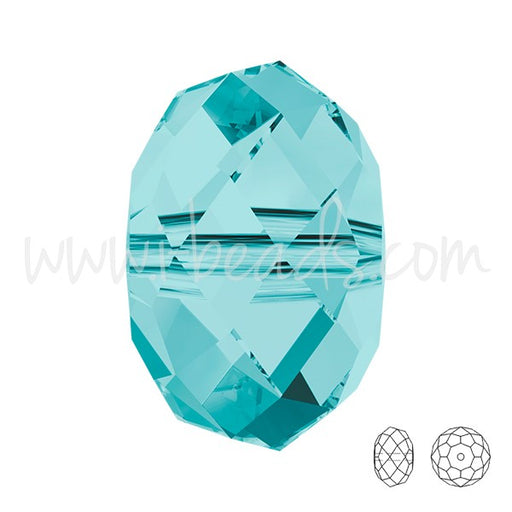 Achat Perles briolette cristal 5040 light turquoise 8mm (6)