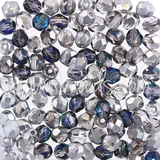 Achat Perles facettes de boheme silver blue crystal 4mm (100)
