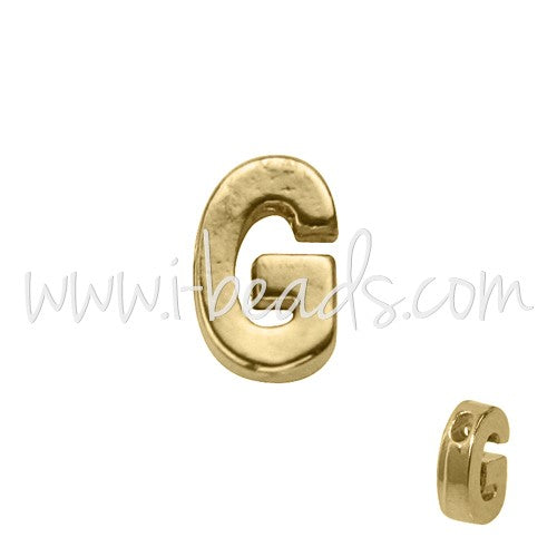 Creez Perle lettre G plaqué or 7x6mm (1)