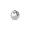 Creez Perle boule laiton métal plaqué argent 4mm (10)