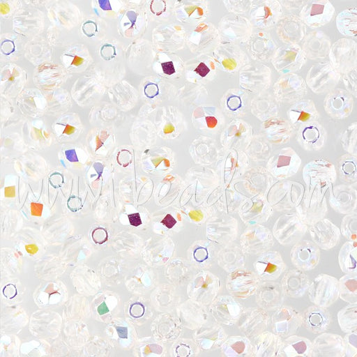 Achat Perles facettes de boheme crystal ab 3mm (50)