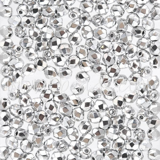Achat Perles facettes de boheme silver 3mm (50)