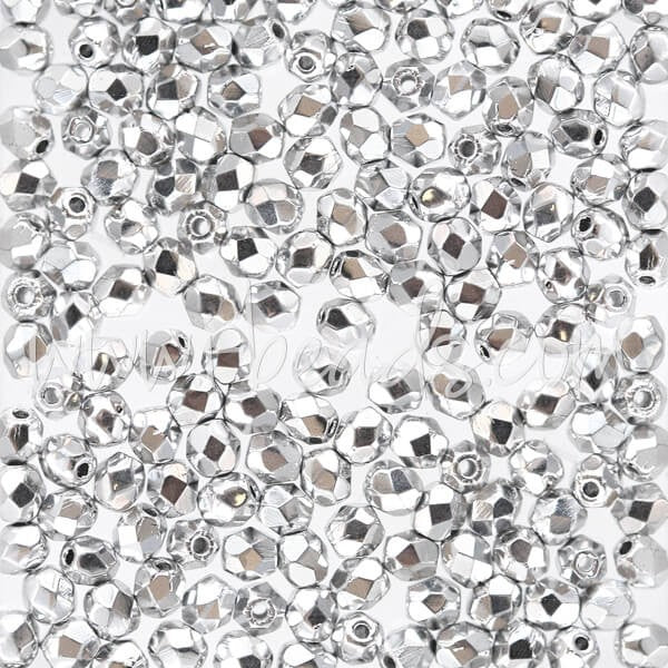 Achat en gros Perles facettes de bohàÂ¨me silver 3mm (50)
