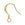 Vente au détail Crochets d'oreilles métal doré 16mm (4)