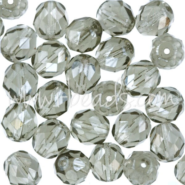 Achat Perles facettes de bohàÂ¨me black diamond 8mm (25)