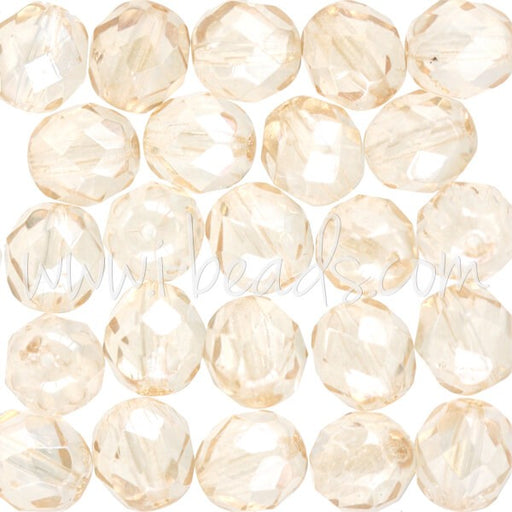 Acheter au détail Perles facettes de bohàÂ¨me luster transparent champagne 8mm (25)