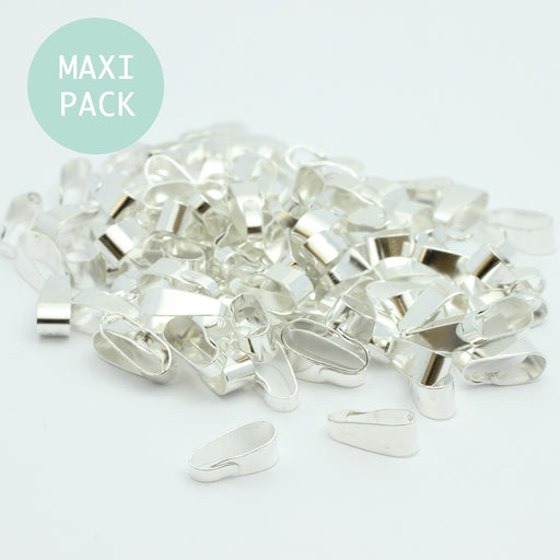 Achat bélières Maxi Pack x100 supports pendentifs argentées 11mm - Lot de 100 unités apprêt bijoux