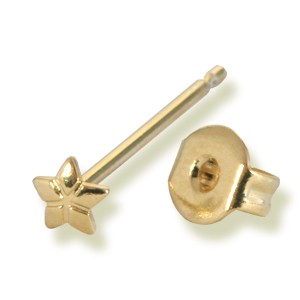 Achat Clou d&#39;oreilles fleur métal doré (2)
