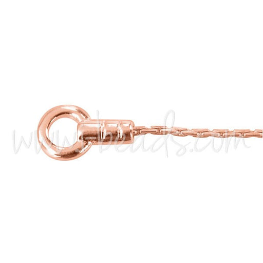 Vente en gros chaine à perles 0.65mm rose gold filled (10cm)