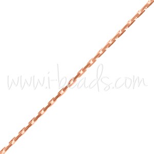 Acheter chaine à perles 0.65mm rose gold filled (10cm)