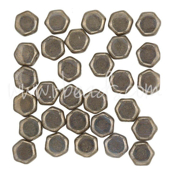 Creez Perles Honeycomb 6mm crystal bronze (30)