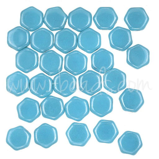 Acheter Perles Honeycomb 6mm blue turquoise shimmer (30)