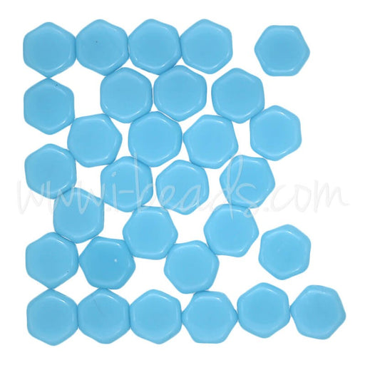 Acheter Perles Honeycomb 6mm blue turquoise opaque (30)