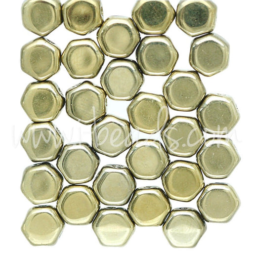 Creez Perles Honeycomb 6mm crystal full amber (30)