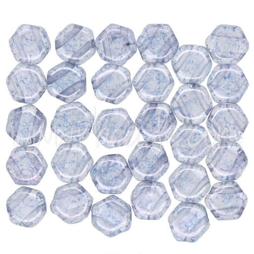Acheter Perles Honeycomb 6mm transparent blue luster (30)