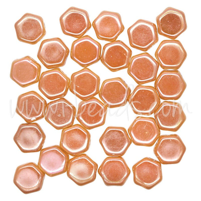 Creez Perles Honeycomb 6mm chalk apricot (30)