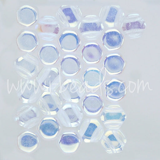 Acheter Perles Honeycomb 6mm crystal ab (30)