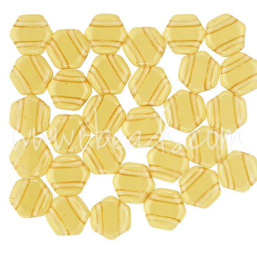 Creez Perles Honeycomb 6mm topaz transparent (30)