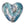 Grossiste en Perle de Murano coeur bleu et argent 20mm (1)