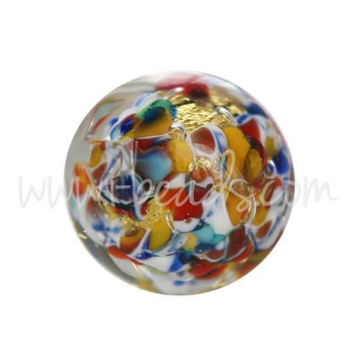 Acheter Perle de Murano ronde multicolore 10mm (1)