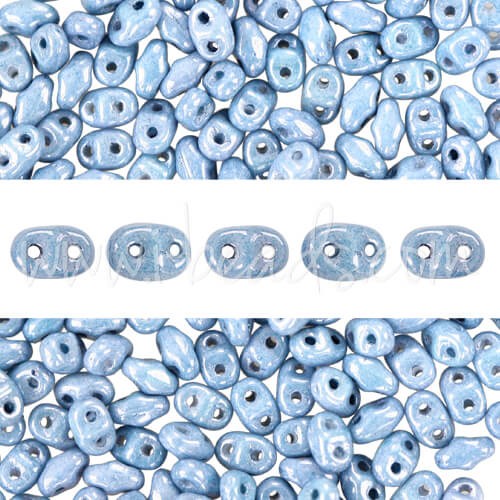 Vente Perles MiniDuo 2.5x4mm luster metallic blue (10g)