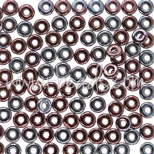 Achat O beads 1x3.8mm luster metallic amethyst (5g)