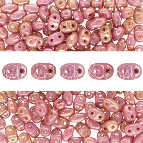 Achat Perles MiniDuo 2.5x4mm luster metallic pink (10g)