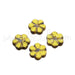 Vente Perles en verre de Boheme fleur jaune et picasso 10mm (4)