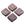 Grossiste en Perles en verre de Boheme carre avec étoile violet et picasso 10mm (4)