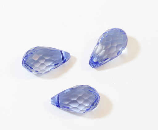 Achat Lot de 3 perles bleus à facettes en acrylique - support DIY