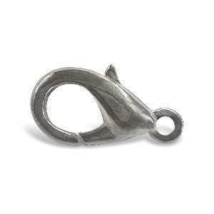 Achat Fermoir mousqueton métal finition argenté vieilli 12 mm (5)