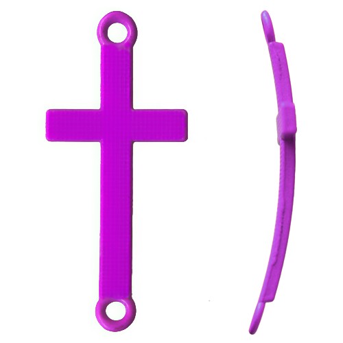 Creez Lien croix pour bracelet violet 17x37mm (1)