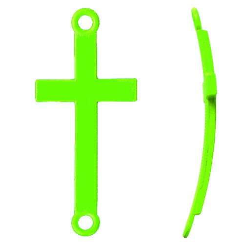 Acheter Lien croix pour bracelet vert fluo 17x37mm (1)