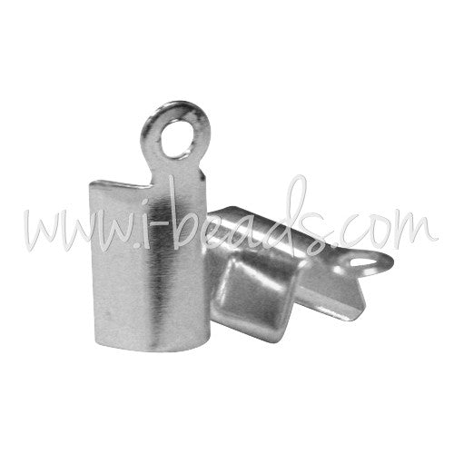 Achat Pinces lacet métal finition argenté 3x7mm (10)