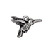 Creez Charm colibri métal plaqué argent vieilli 14mm (1)