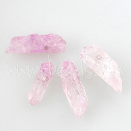 Achat Pendentifs cristal de quartz naturel Pink Crystal (4)