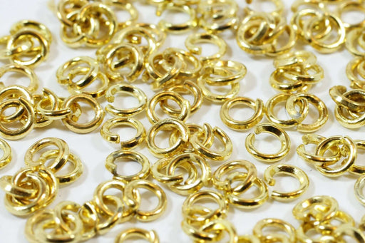 Vente anneaux ouverts dorés x100 3,5mm