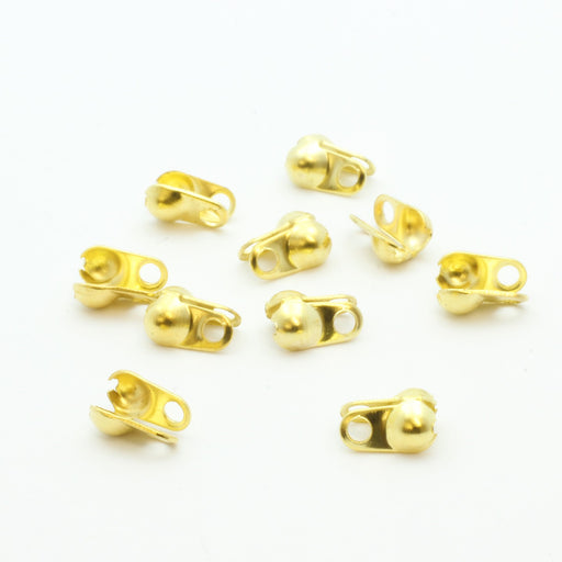 Achat calottes x10 chaine billes 2,5mm doré - apprêts création bijoux