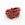 Vente au détail suédine cloutée rouge foncé x1M - strass argenté aluminium 4,5x2mm - cordon suédine au mètre