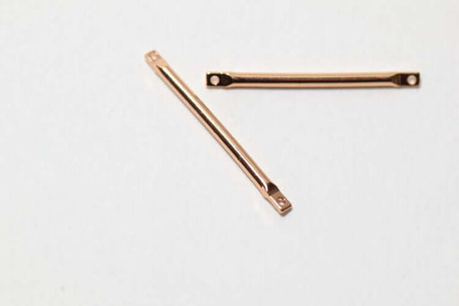 Achat au détail 2 barrettes dorés or rose connecteurs or 25 mm 1,5 mm apprêt bijoux