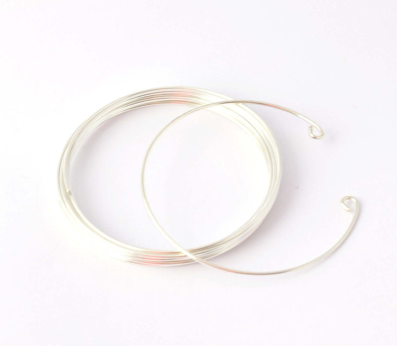 Acheter au détail 10 tours de fil à mémoire en métal 55mm de diamètre argenté création de colliers et bracelets