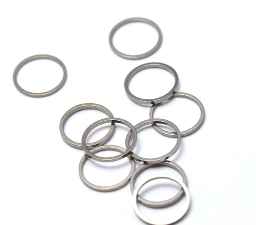 Achat 10 anneaux noir gun metal connecteurs or - 12x1 mm, Trou: 10 mm - apprèt bijoux