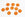 Grossiste en x10 boutons fantaisie rond orange - 15mm - à coudre