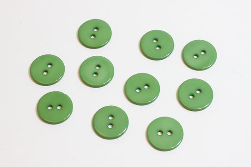 Achat x10 boutons fantaisie rond vert - 15mm - à coudre