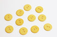 Acheter x10 boutons fantaisie rond jaune 15mm à coudre