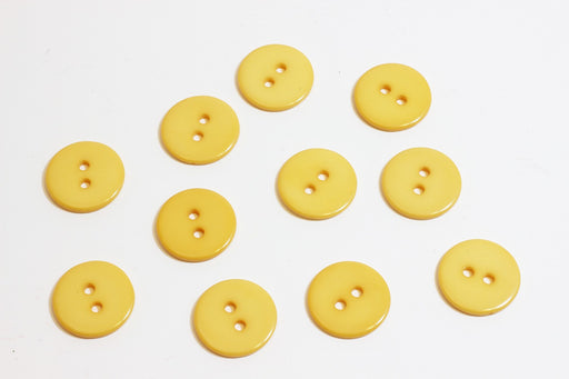 Achat x10 boutons fantaisie rond jaune - 15mm - à coudre