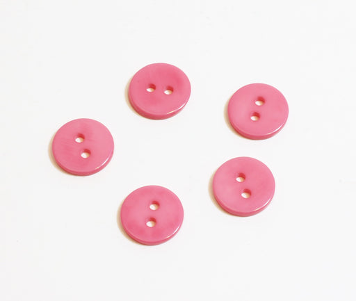 Achat x5 boutons fantaisie rond rose fuchsia - 11mm - à coudre