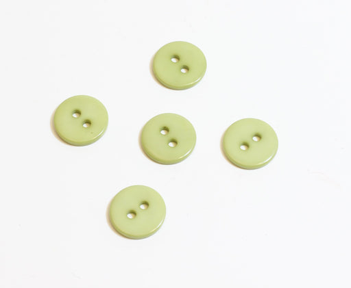 Achat x5 boutons fantaisie ronds vert kaki - 11mm - à coudre